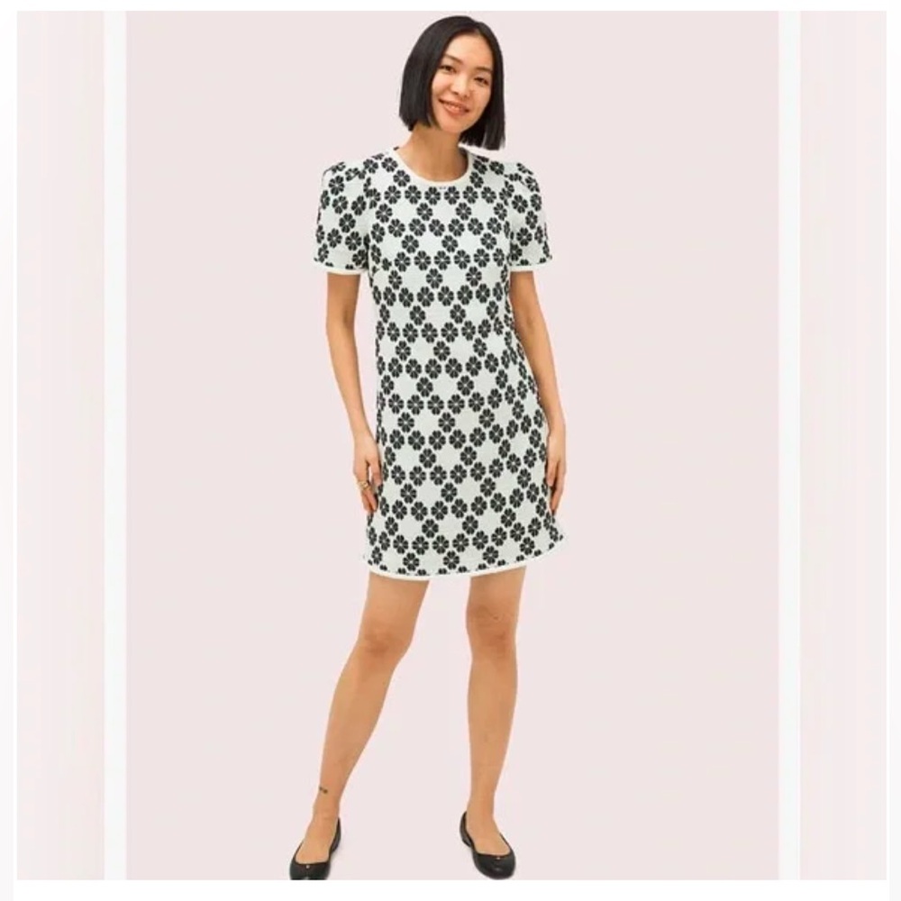 kate spade Black and White Floral Mini Dress